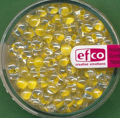 1060207 Farfalle Perlen 6,5x3,2mm gelb transparent 17g