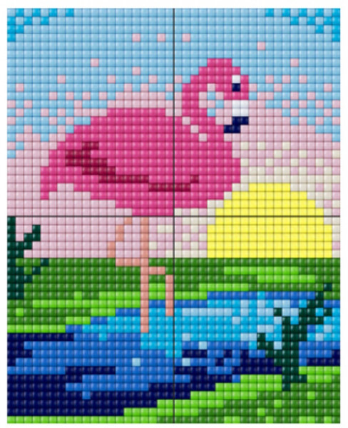 px4204022 Pixelhobby XL 4 Basisplatten Set Flamingo