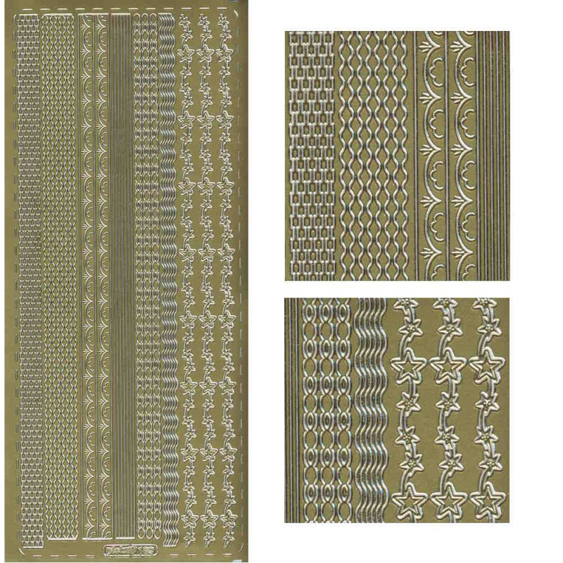 pu189g Sticker Linien 27 gold