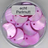 Perlmutt Mond 13mm rosa