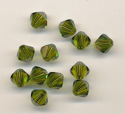 Swarovski Perlen 6mm olivine 12 Stück