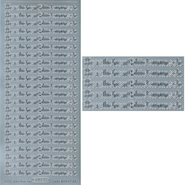 ls432s Sticker Herzlichen Glückwunsch 13 silber
