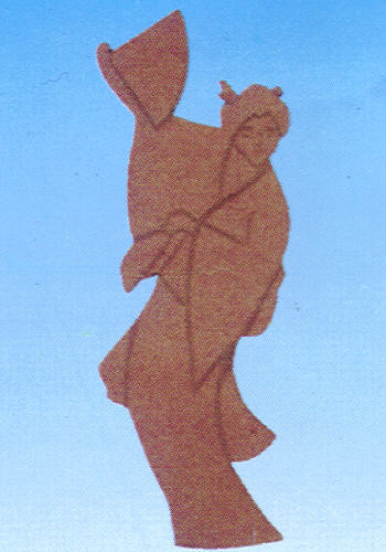 067670009 Holz Dekor Japanerin 20,5x7cm