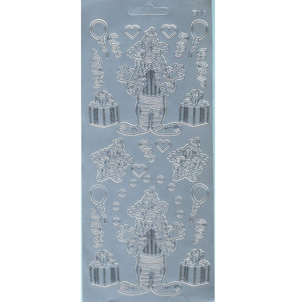 12881s Sticker Clown silber