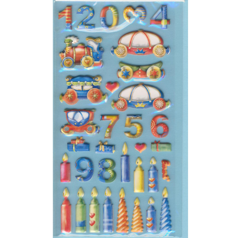 3451184 Creapop Softysticker Happy Birthday Eisenbahn