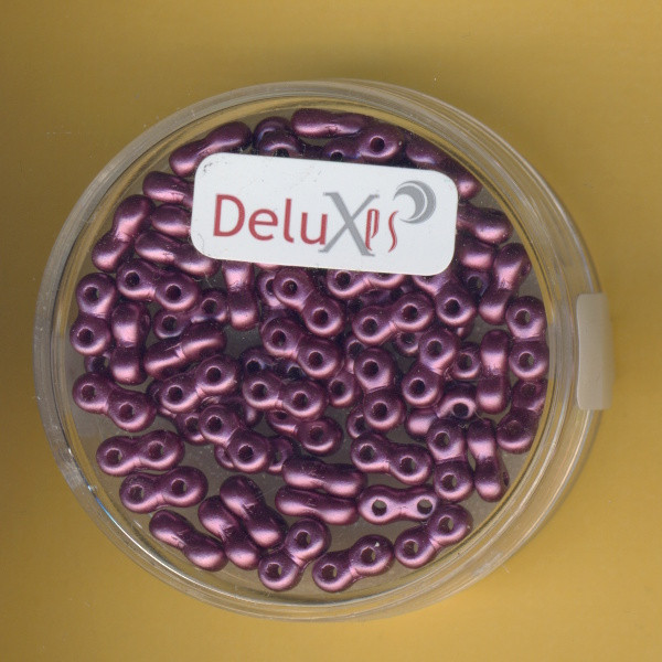 9696-06804 Infinity Beads 3x6mm burgunder 5,5g