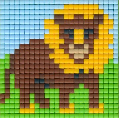77651 Pixelhobby Set kleine Basisplatte Löwe