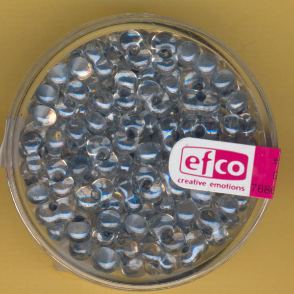 1060284 Farfalle Perlen 6,5x3,2mm grau transparent 17g