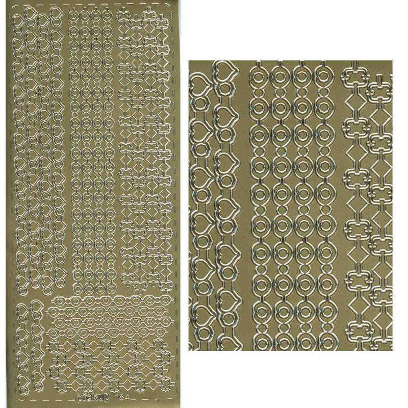 pu184g Sticker Linien 26 gold