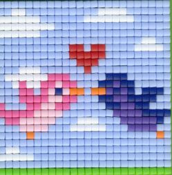 77668 Pixelhobby Set kleine Basisplatte Love 2
