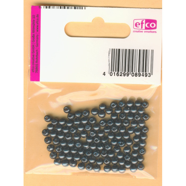 1031048 Wachsperlen 4mm grau 100 Stück in Packung