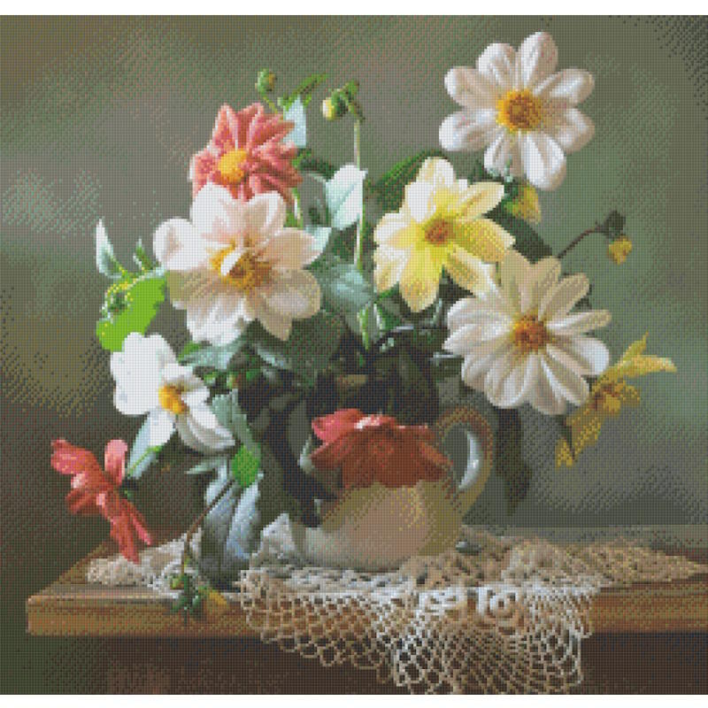830026 Pixelhobby Klassik Set Blumen in Vase