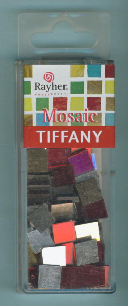 1450518 Spiegelmosaik Tiffany 10x10mm rot 40g
