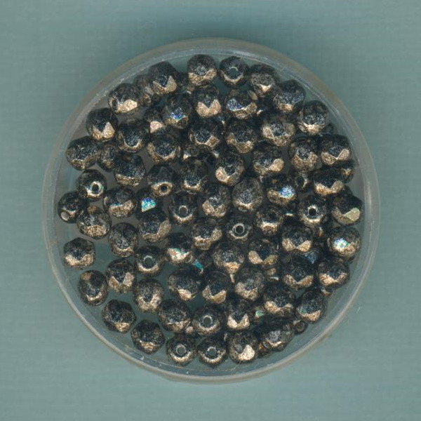 15481 Glasschliffperlen 4mm granit 100 Stück