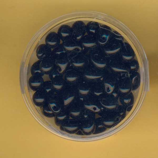 0745-294 Glasperlen Tropfen 5x7mm schwarz 60 Stück