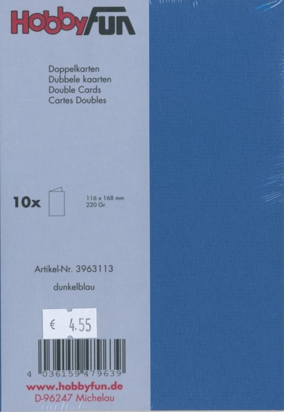 Doppelkarten 116x168mm dunkelblau