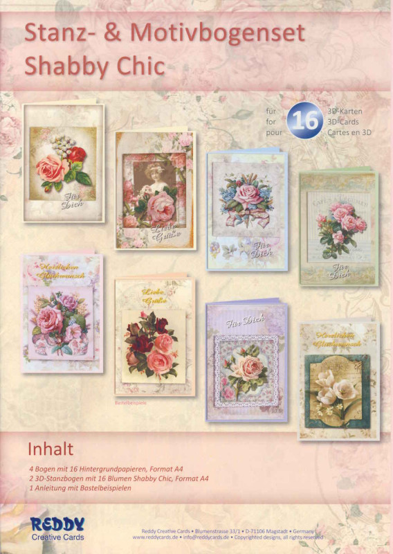 83954 3D Stanz- und Motivbogenset Shabby Chic