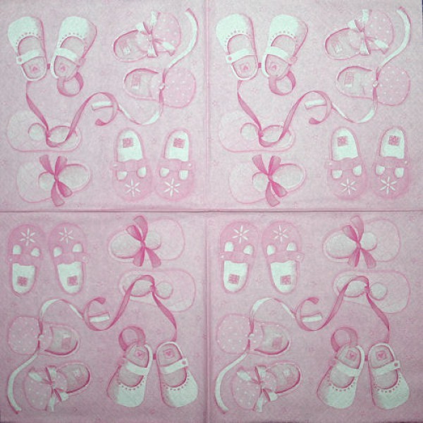 Serviette Baby Mädchen rosa