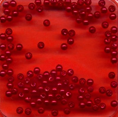 10308 Wachsperlen 3mm rot 125 Stück