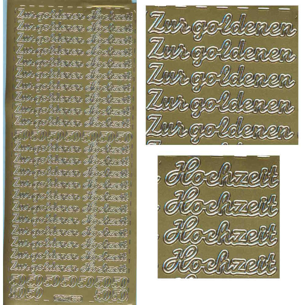 pu356g Sticker Goldene Hochzeit