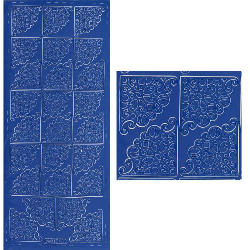 pu400bl Sticker Ecken 18 blau