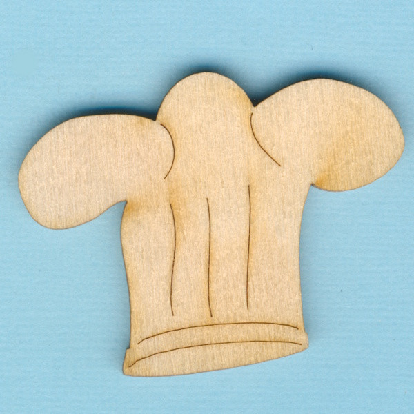 tkh4304 Holz Deko Kochmütze 4cm