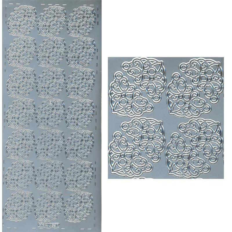 pu397s Sticker Ecken 21 silber