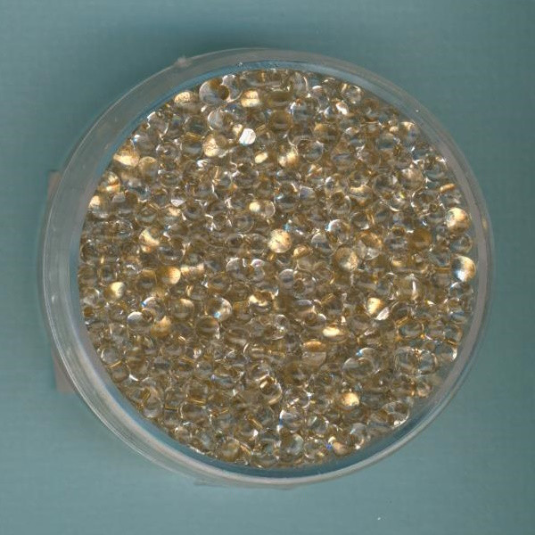 1060195 Mini Farfalle Perlen 2x4mm gold transparent 17g