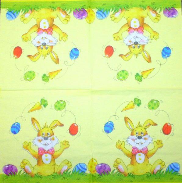 410050_Serviette-Osterhase-spielend