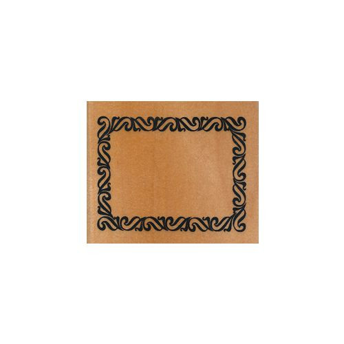 70380314 Holzstempel Rahmen Schnörkel klein 4,5x3,5cm
