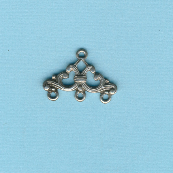 2143148 Metall Anhänger Dreieck altplatin 23x16mm