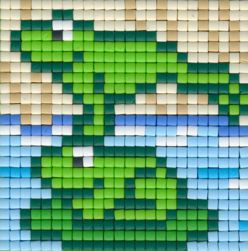 77669 Pixelhobby Set kleine Basisplatte Frösche