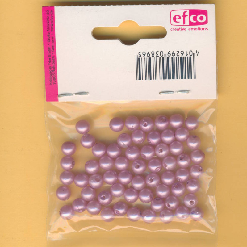 1031141 efco Wachsperlen 6mm flieder 60 Stück