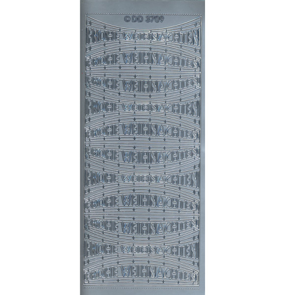 cl3709s Sticker Frohe Weihnachten 9 silber
