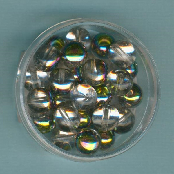 8028101 Glasperlen 8mm kristall vitrail 25 Stück