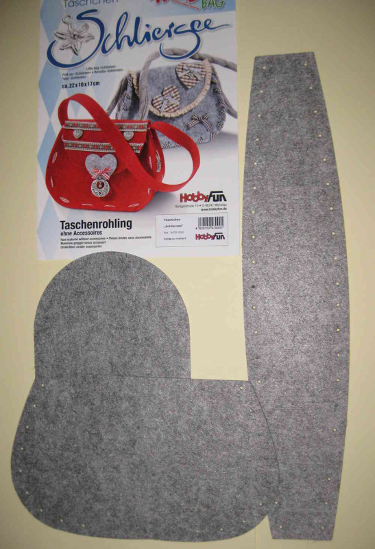3435650 Bastelset Täschchen Schliersee hellgrau meliert