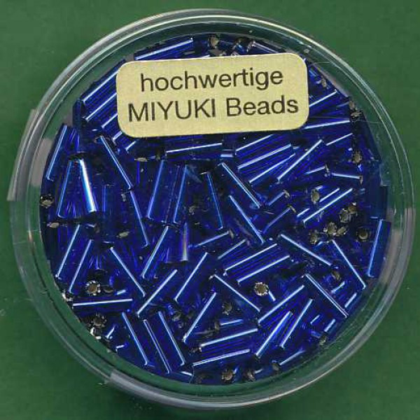9661094 Miyuki-Stifte 6mm Silbereinzug dunkelblau