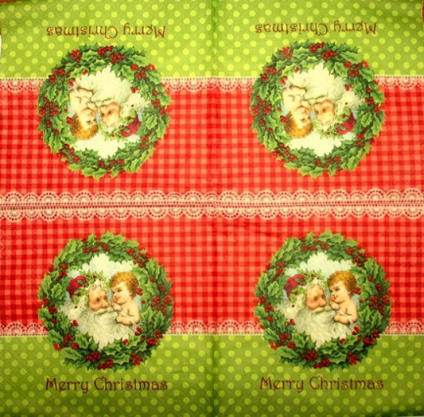 Serviette Nostalgie Nikolaus