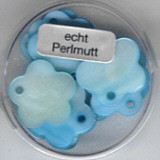 63908006 Perlmutt Blume 18mm hellblau