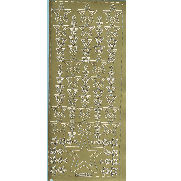 pu315g Sticker Sterne 14 gold