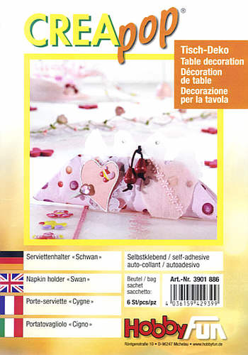 3901886 Creapop Serviettenhalter Schwan 13x8,5cm