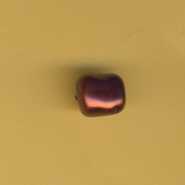 14350224 Glaswachsperle Barock 11x12mm rote erde