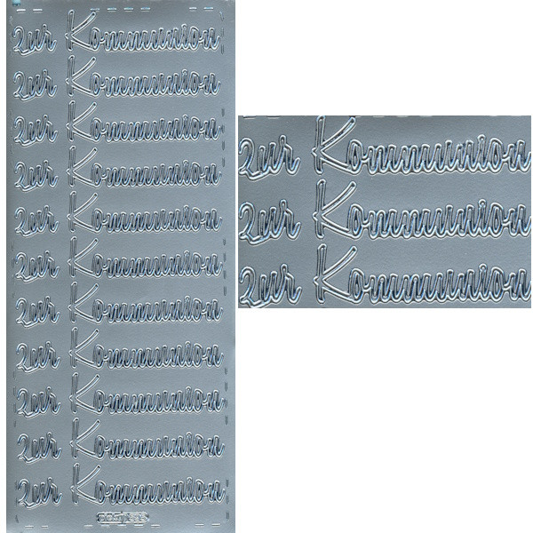 pu595s Sticker Kommunion 3 silber