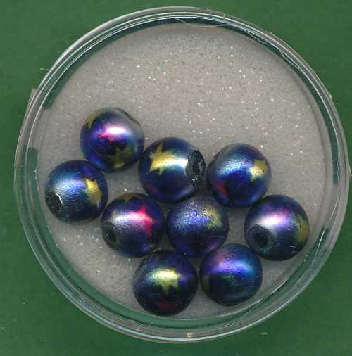 4845084 Glasperlen 8mm dunkelblau bunt