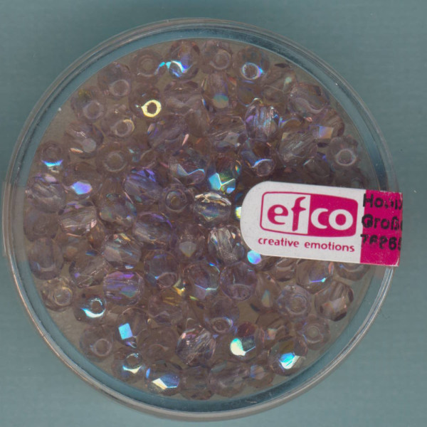 2110043 Glasfacettenperlen 4mm irisierend amethyst 100 Stück