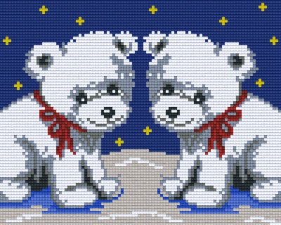 804094 Pixelhobby Klassik Set Eisbären weihnachtlich