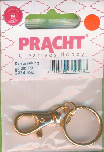 2974-936 Schlüsselring mit Karabiner gold