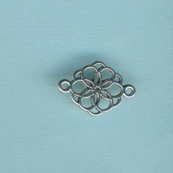 mp26061 Armbandverbinder Blume 21,1 x 15mm versilbert