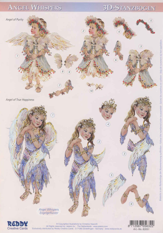 82051 3D Stanzbogen A4 Angel Whispers 1