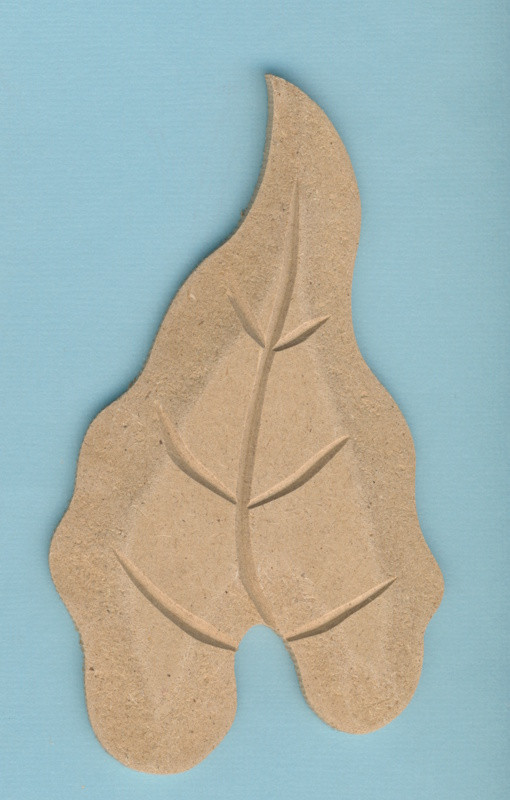 078680107 Holz Dekor Calla Blatt 12x7cm